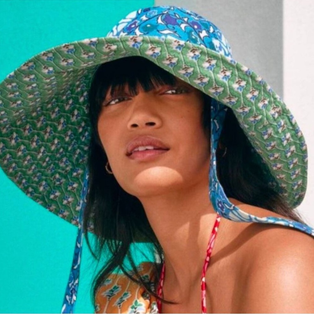 NWT Rhode x Target Magnolia Blue/Green Wide Brim Reversible Hat OSFA